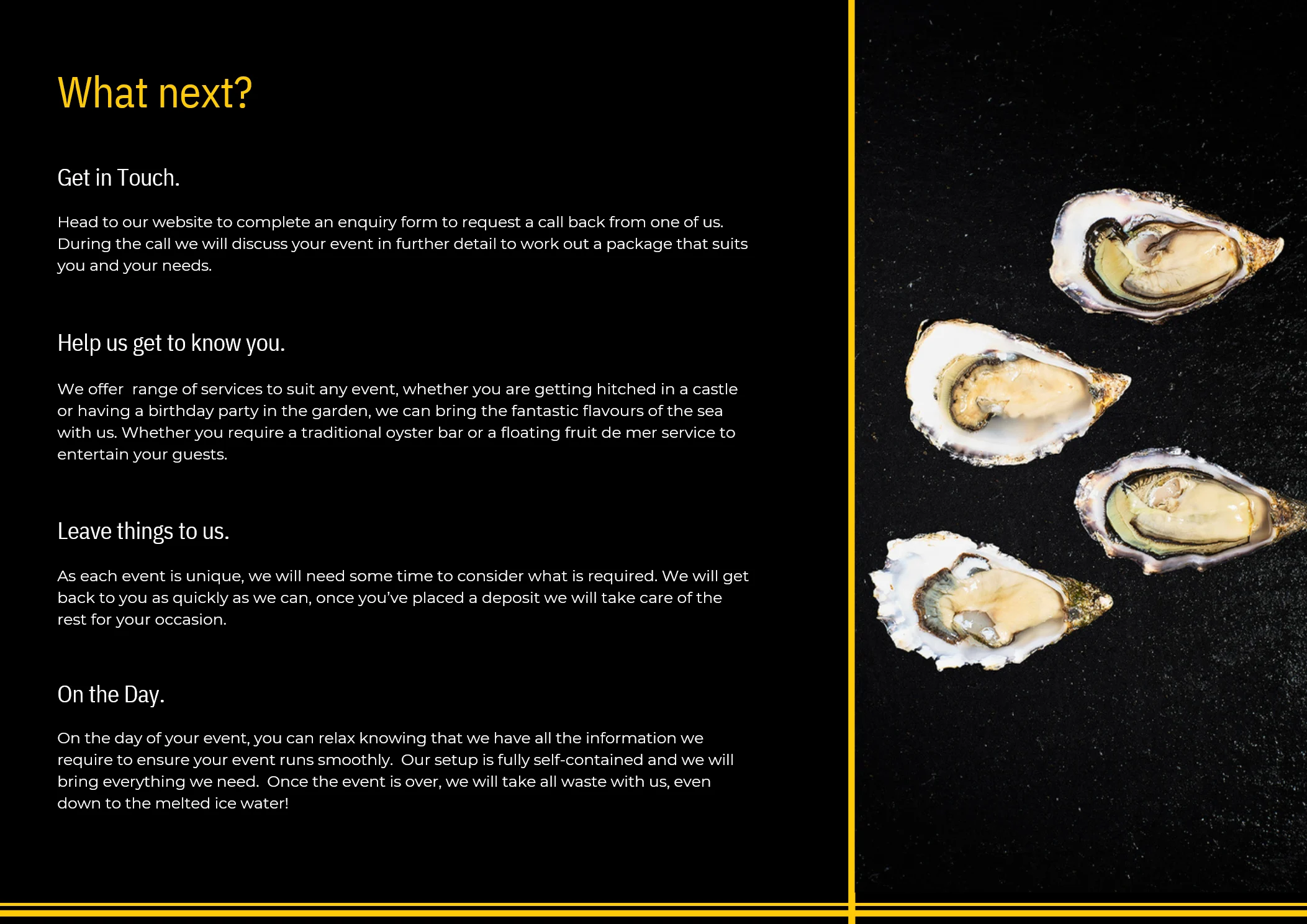 Oyster Buoys event service